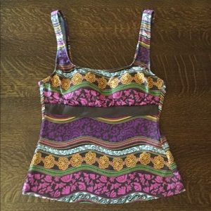 Athena Tankini Swim Top. Cute Boho Print